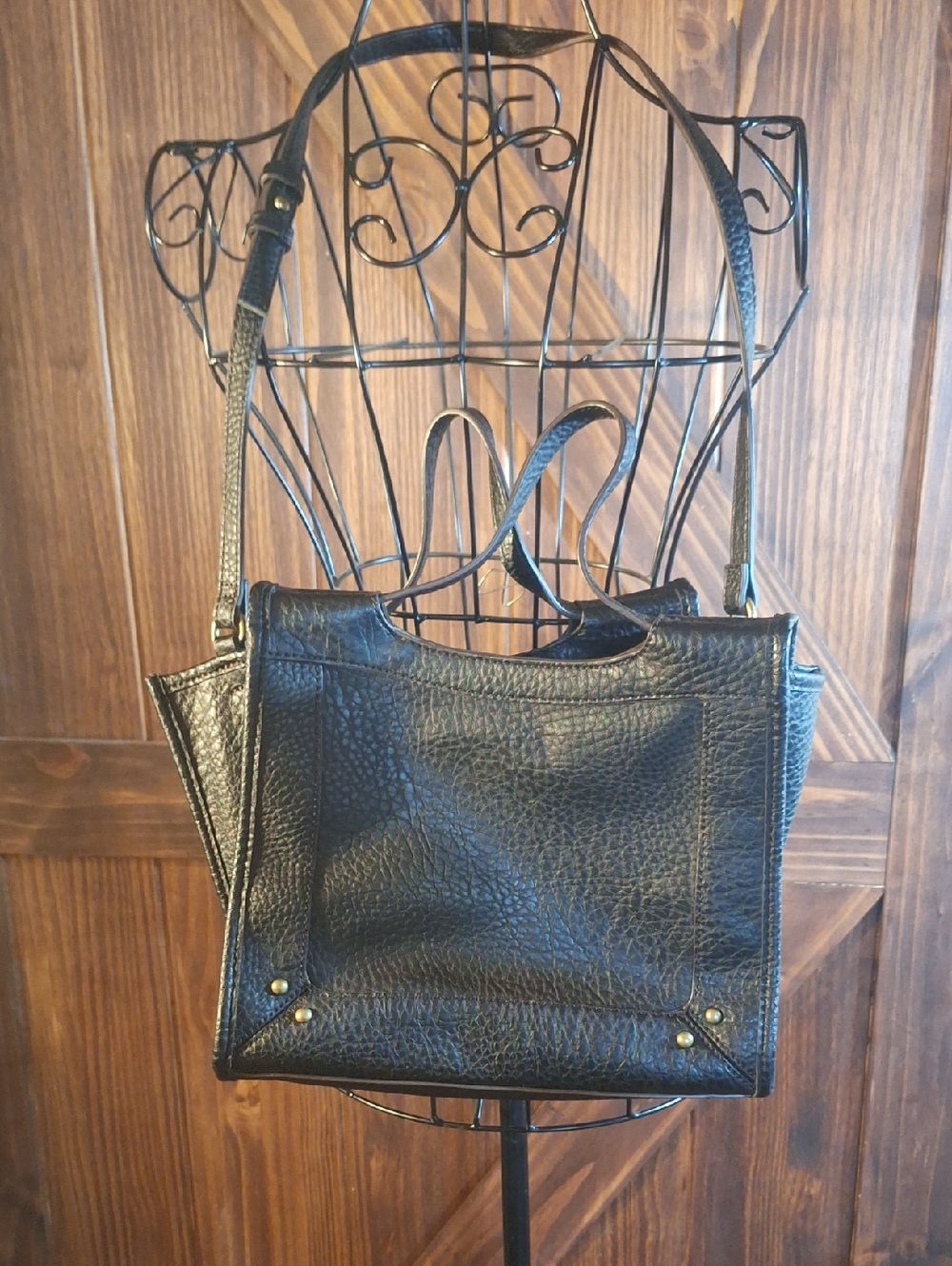 Ana Classic Black Faux Leather Tote Handbag - Timeless Women's Bag